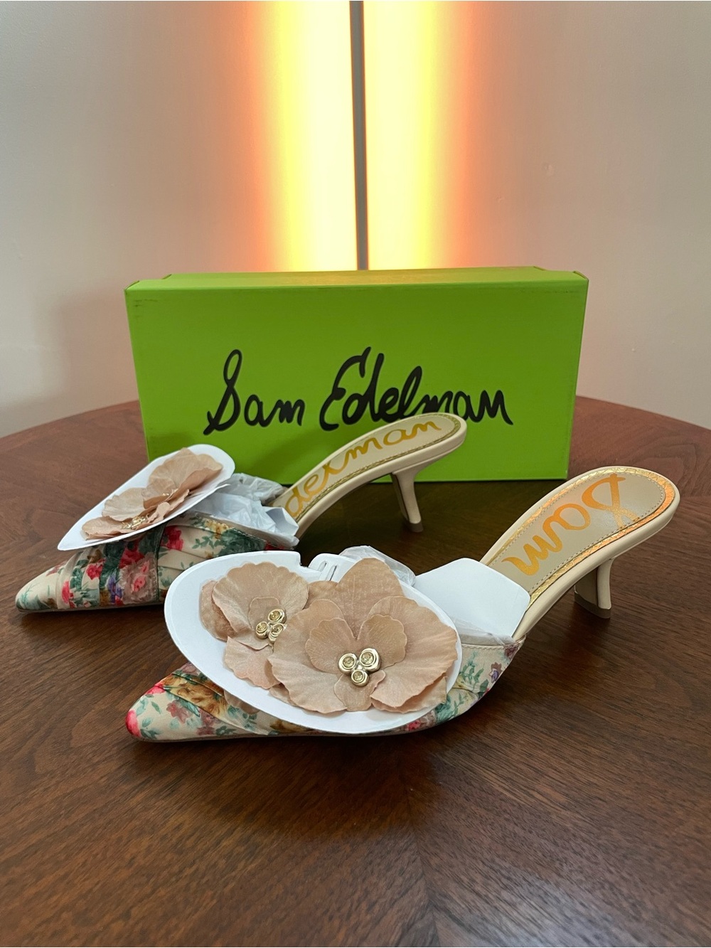 NWT Sam Edelman Bella Rose Floral Kitten Heel - Picture 3 of 7